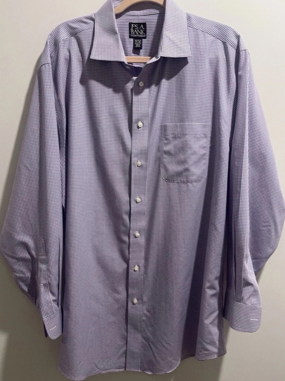 Jos. A. Bank 1905 Men's Tailored Fit Cotton Non-Iron Dress Shirt 17.5x34